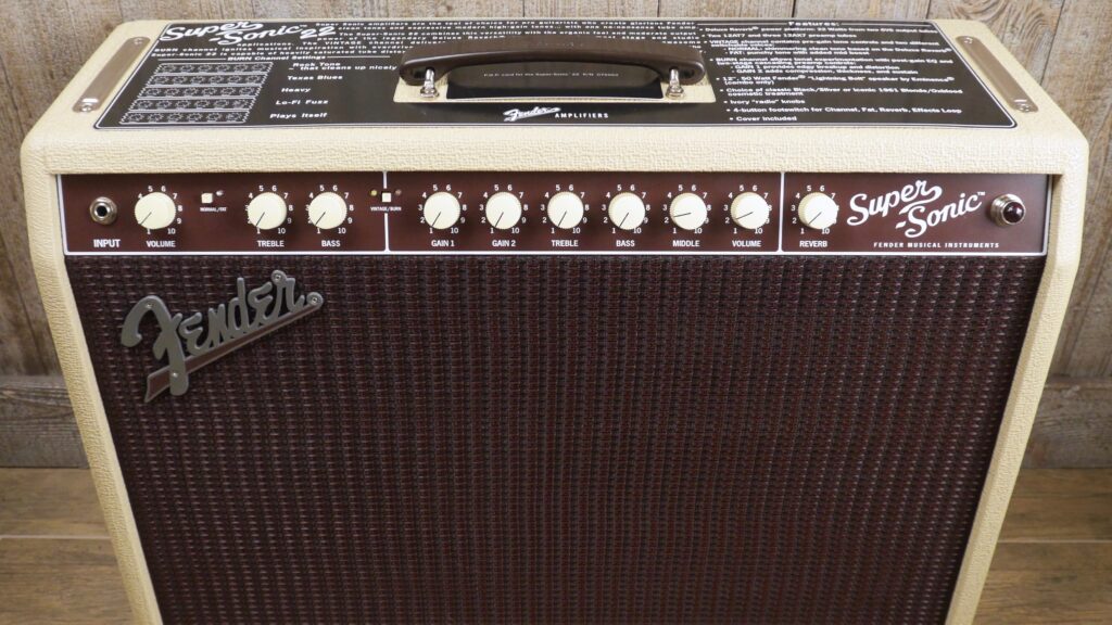 Fender Super-Sonic 22 Combo Blonde 2160006400 Made in Usa Footswitch e Cover
