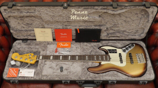 Fender American Ultra Jazz Bass V Mocha Burst 0199030732 Made in Usa inclusa custodia rigida Fender