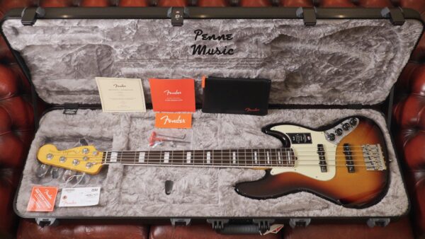 Fender American Ultra Jazz Bass V Ultraburst 0199030712 Made in Usa inclusa custodia rigida Fender