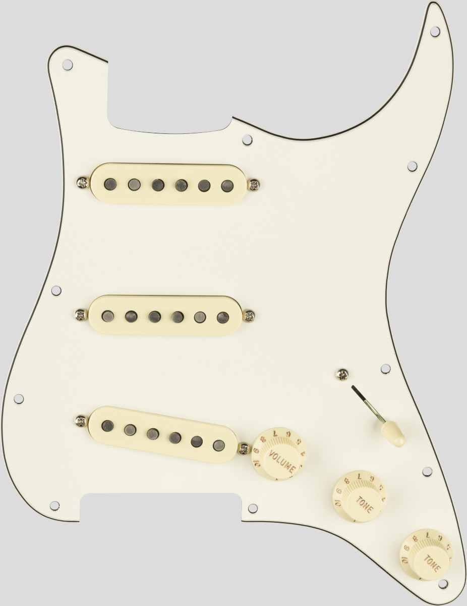 Fender Custom Shop Pre-Wired Custom 69 Stratocaster Pickup Set Pickguard Parchment 5