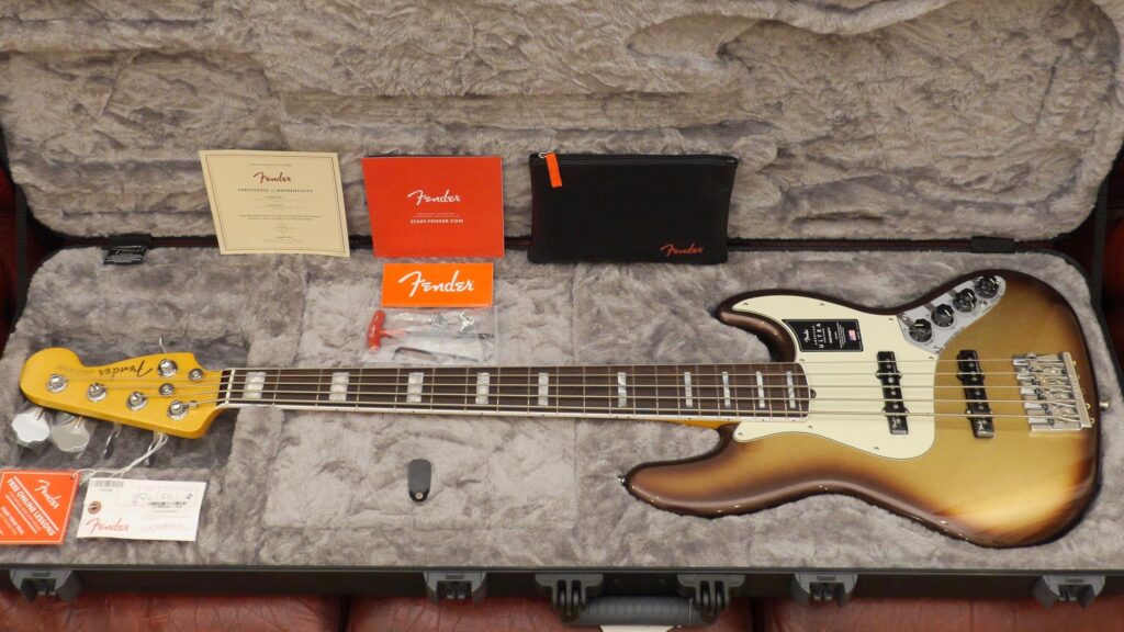 Fender American Ultra Jazz Bass V Mocha Burst 0199030732 Made in Usa inclusa custodia rigida Fender