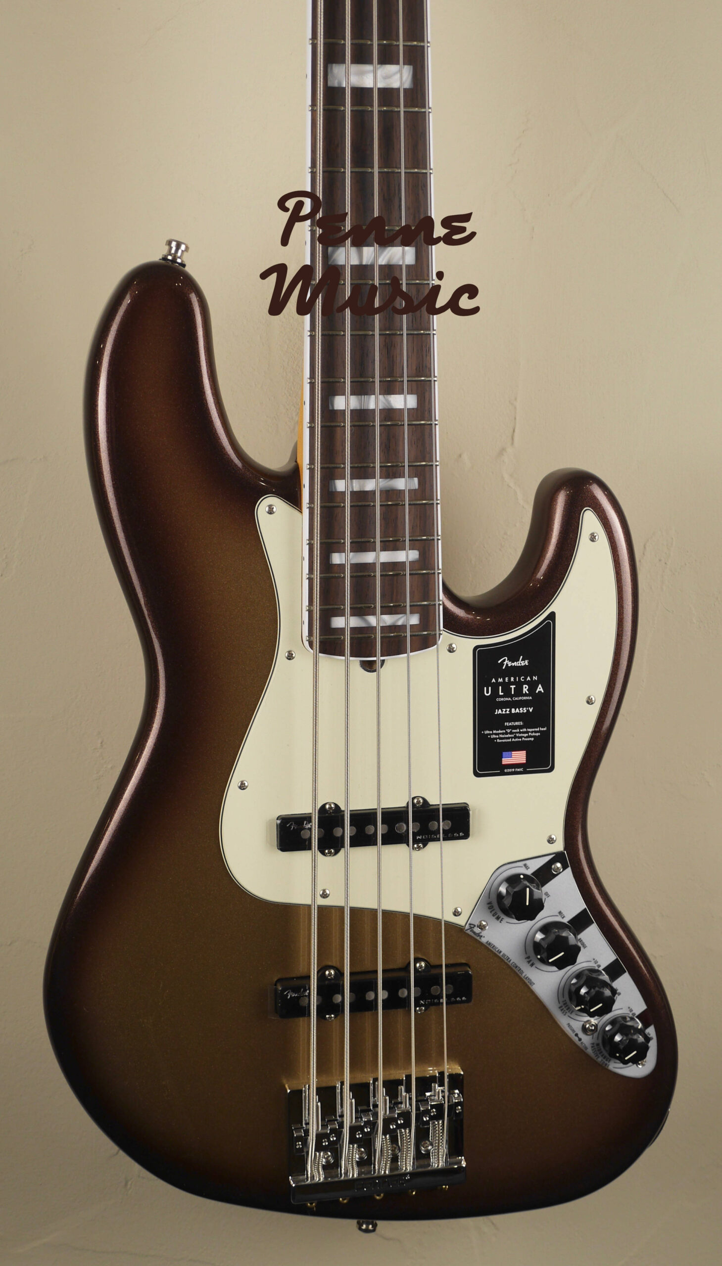 Fender American Ultra Jazz Bass V Mocha Burst 4