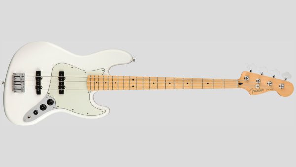 Fender Player Jazz Bass Polar White MN 0149902515 con custodia Fender in omaggio