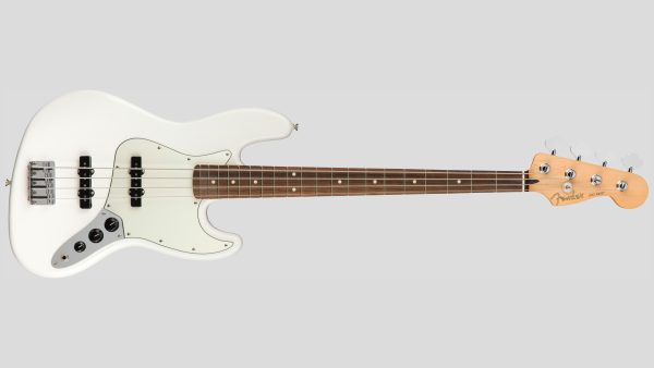 Fender Player Jazz Bass Polar White PF 0149903515 con custodia Fender in omaggio