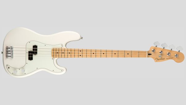 Fender Player Precision Bass Polar White MN 0149802515 con custodia Fender in omaggio