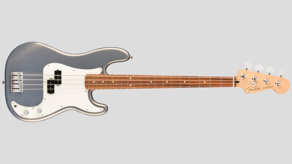 Fender Player Precision Bass Silver 0149803581 con custodia Fender in omaggio