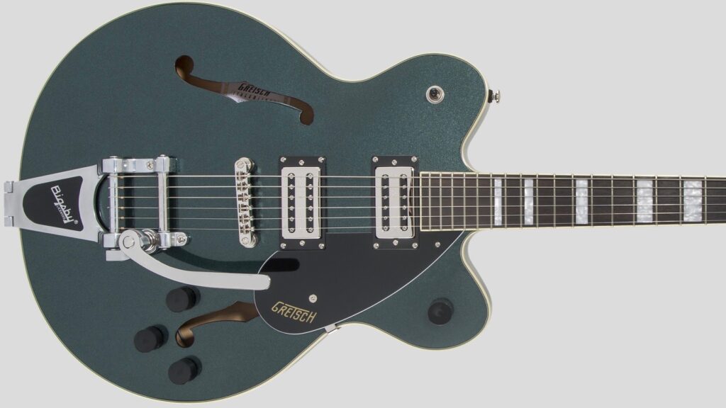 Gretsch G2622T Bigsby Streamliner Collection Center Block Gunmetal con custodia Fender in omaggio