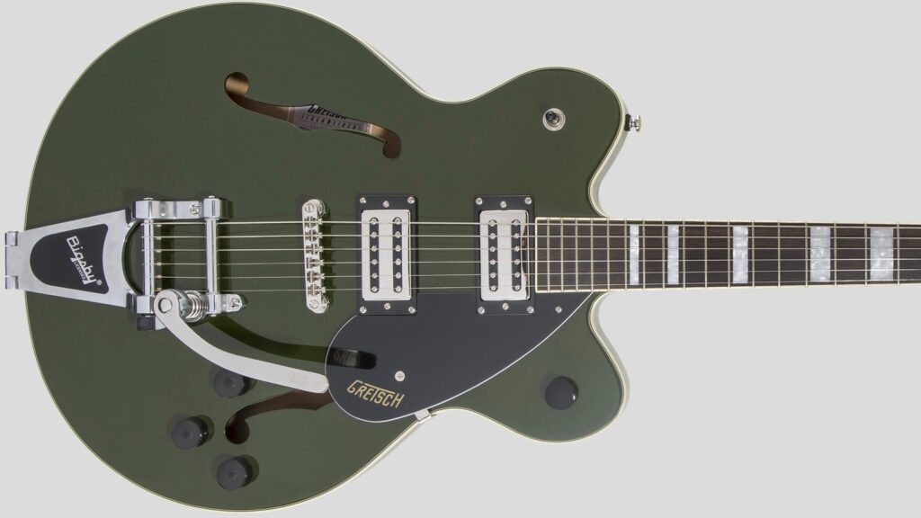 Gretsch G2622T Bigsby Streamliner Collection Center Block Torino Green con custodia Fender in omaggio