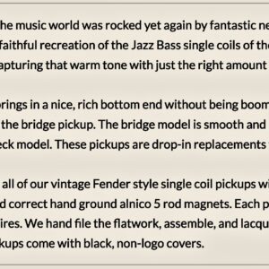 Seymour Duncan SJB-1B Vintage Pickup Jazz Bass Bridge Black / Nero 11401-02 Made in Usa