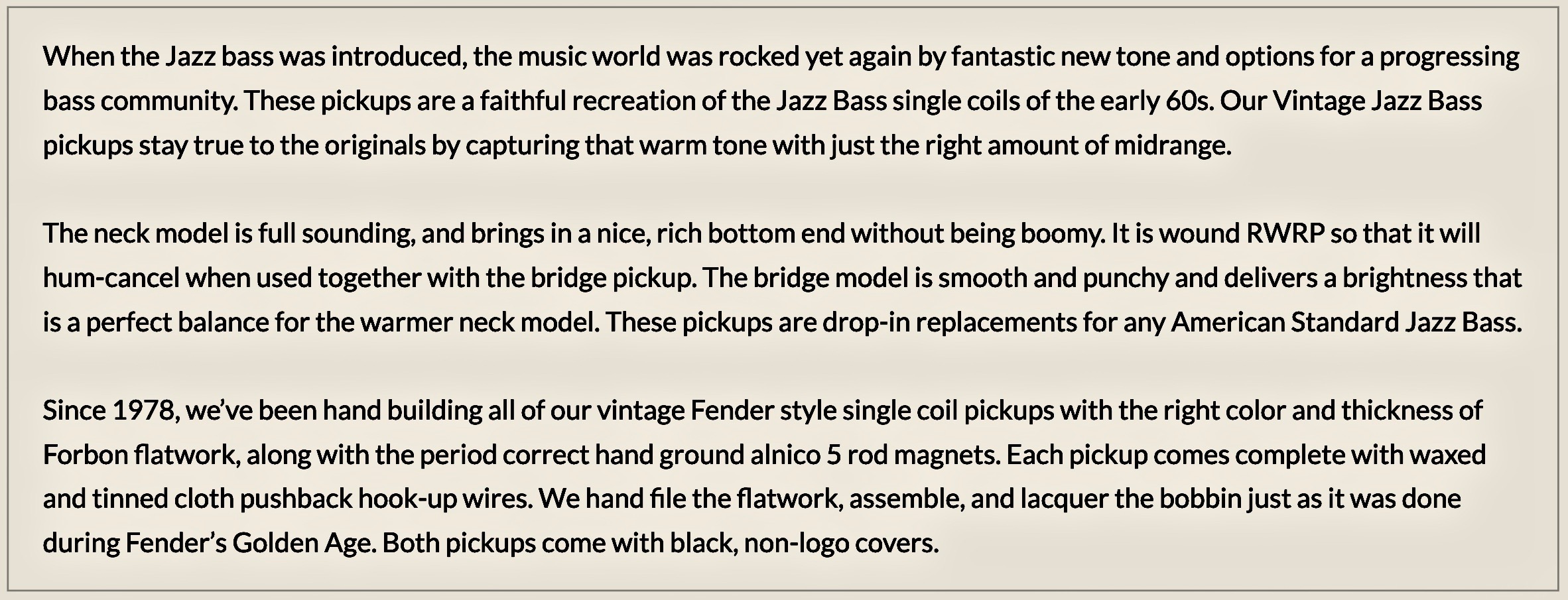 Seymour Duncan SJB-1B Vintage Pickup Jazz Bass Bridge Black / Nero 11401-02 Made in Usa