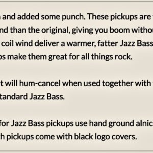 Seymour Duncan SJB-2B Hot Pickup Jazz Bass Bridge Black / Nero 11402-02 Made in Usa