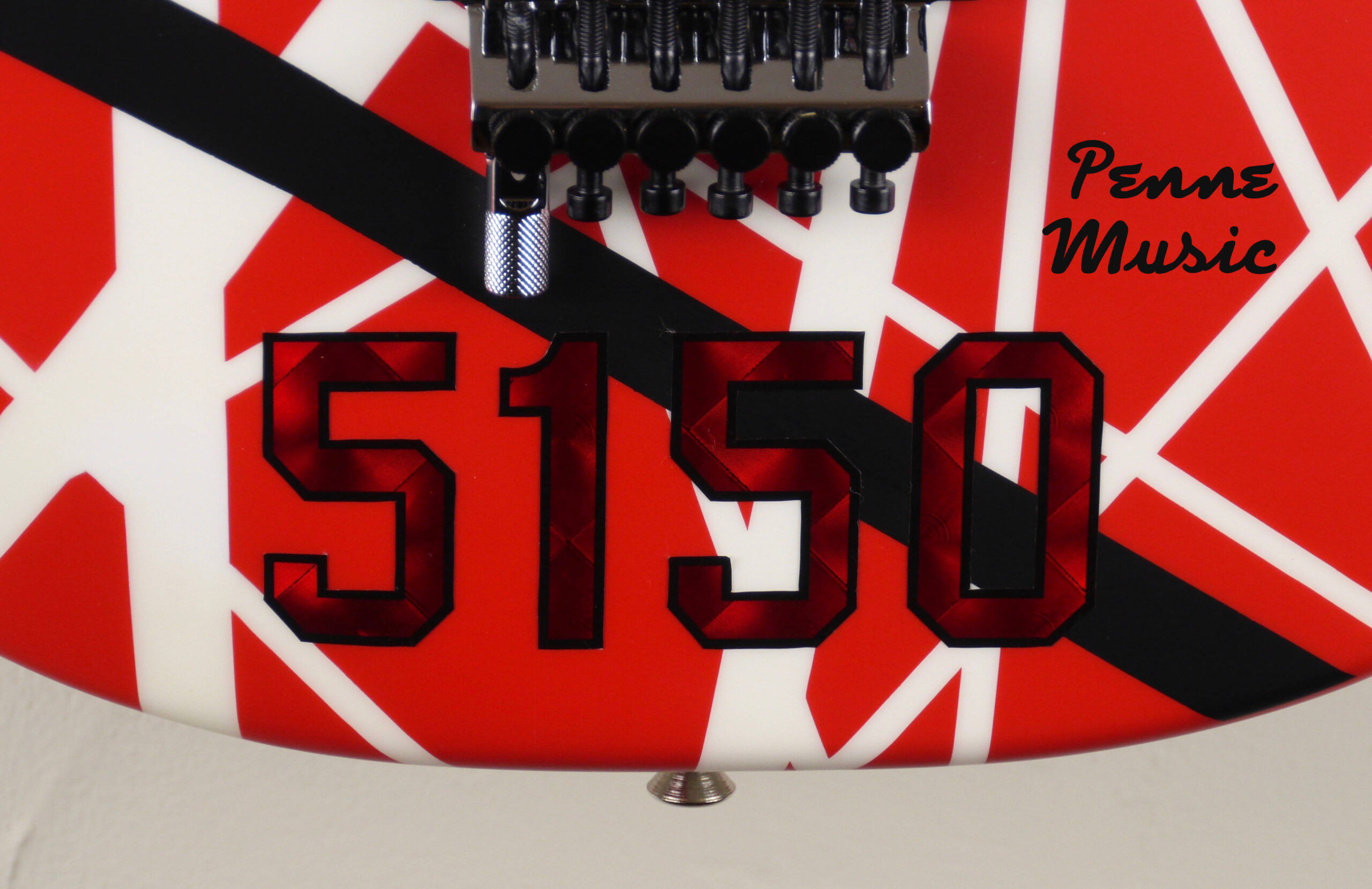 EVH 5150 Striped Series Red with Black and White Stripes 5