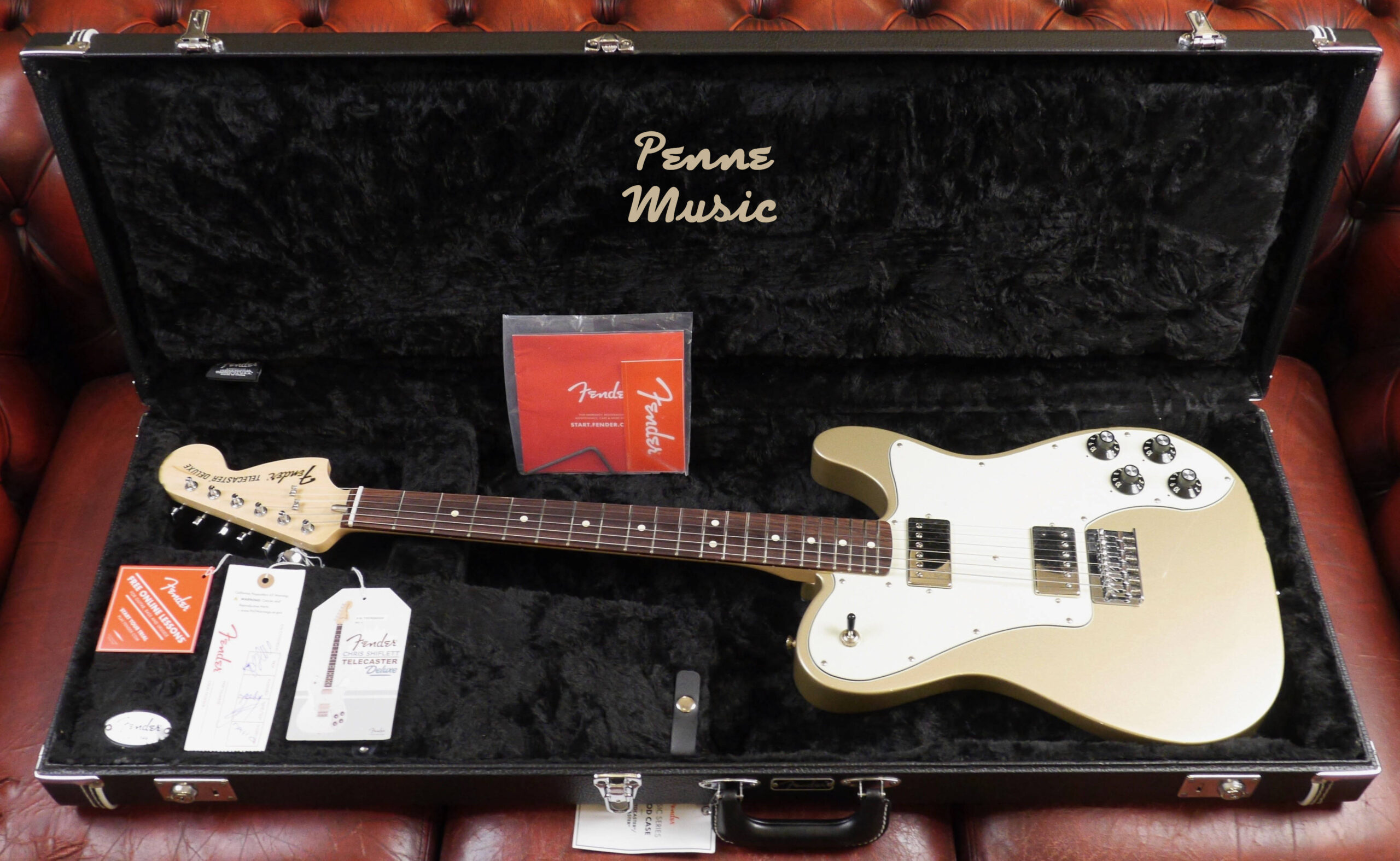 Fender Chris Shiflett Telecaster Deluxe Shoreline Gold 1