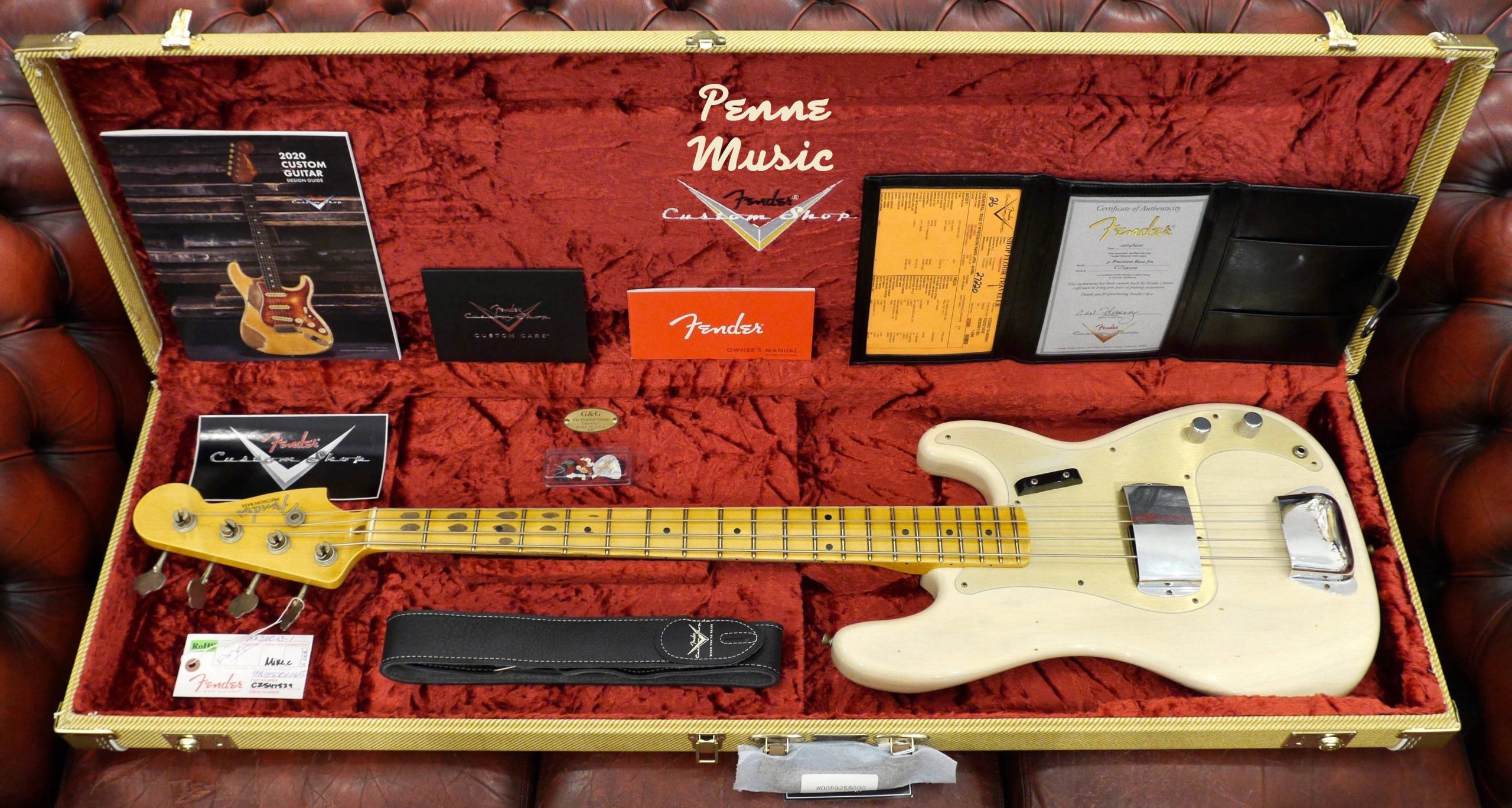 Fender Custom Shop Time Machine 1957 Precision Bass Aged White Blonde J.Relic 1