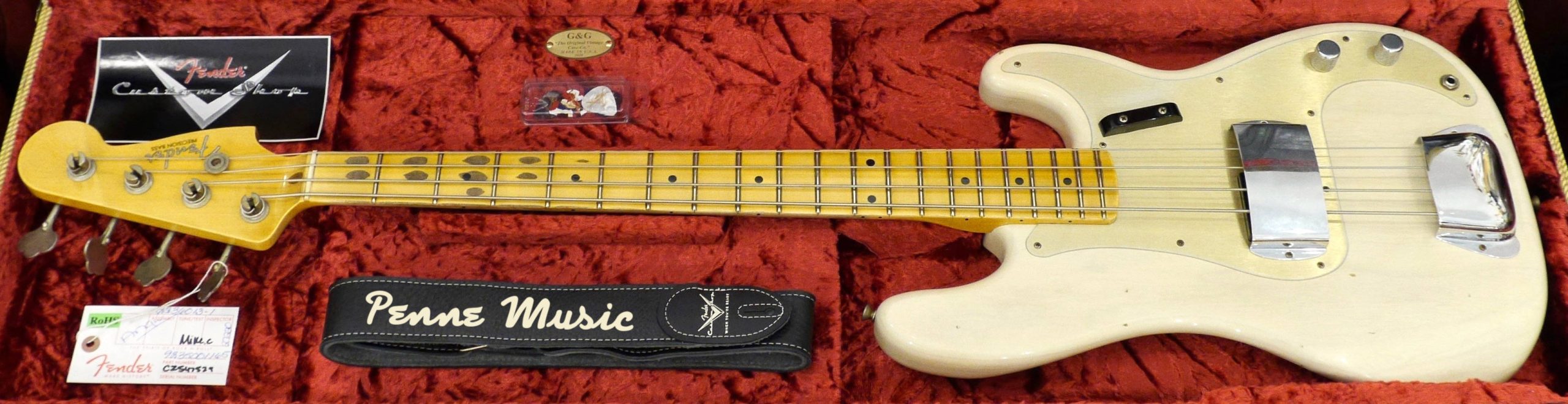 Fender Custom Shop Time Machine 57 Precision Bass Aged White Blonde J.Relic 6