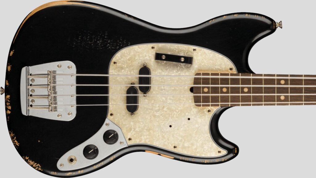 Fender JMJ Mustang Bass Road Worn Black 0144060306 Made in Mexico inclusa custodia Fender 