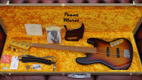 Fender Jaco Pastorius Fretless Jazz Bass 3-Color Sunburst 0196208800 inclusa custodia rigida G&G