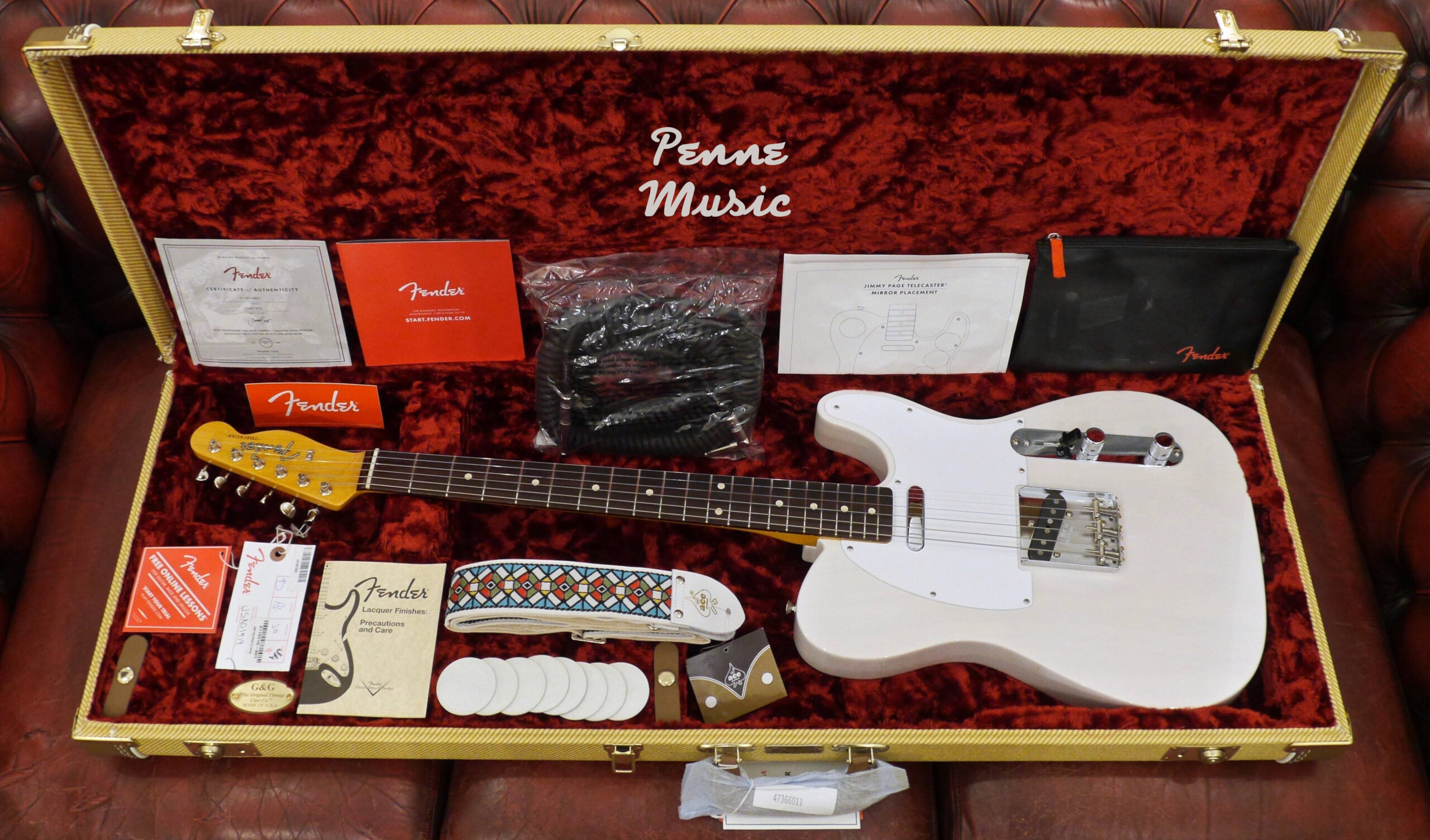 Fender Jimmy Page Mirror Telecaster White Blonde 1