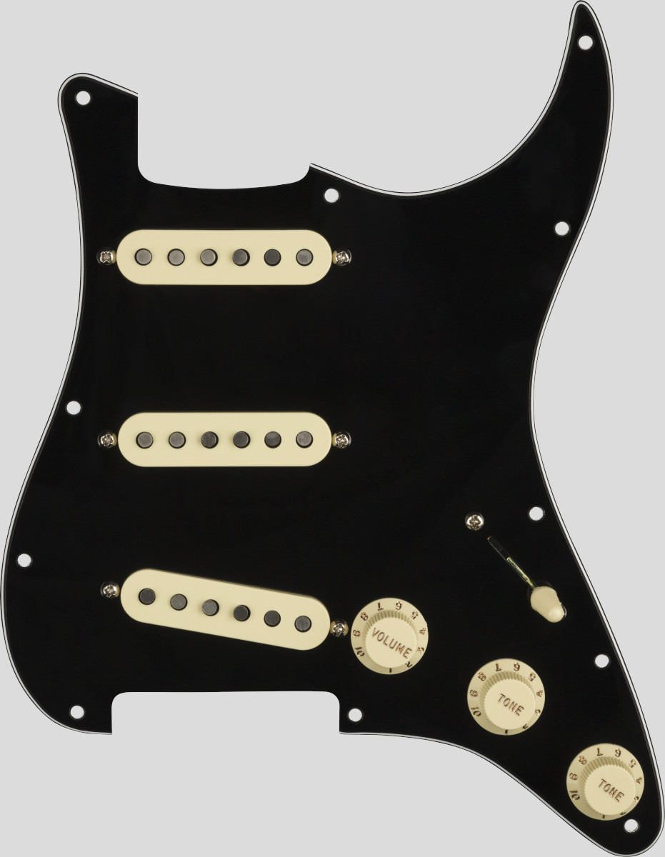 Fender Pre-Wired Tex-Mex Stratocaster Pickup Set Pickguard Black 5