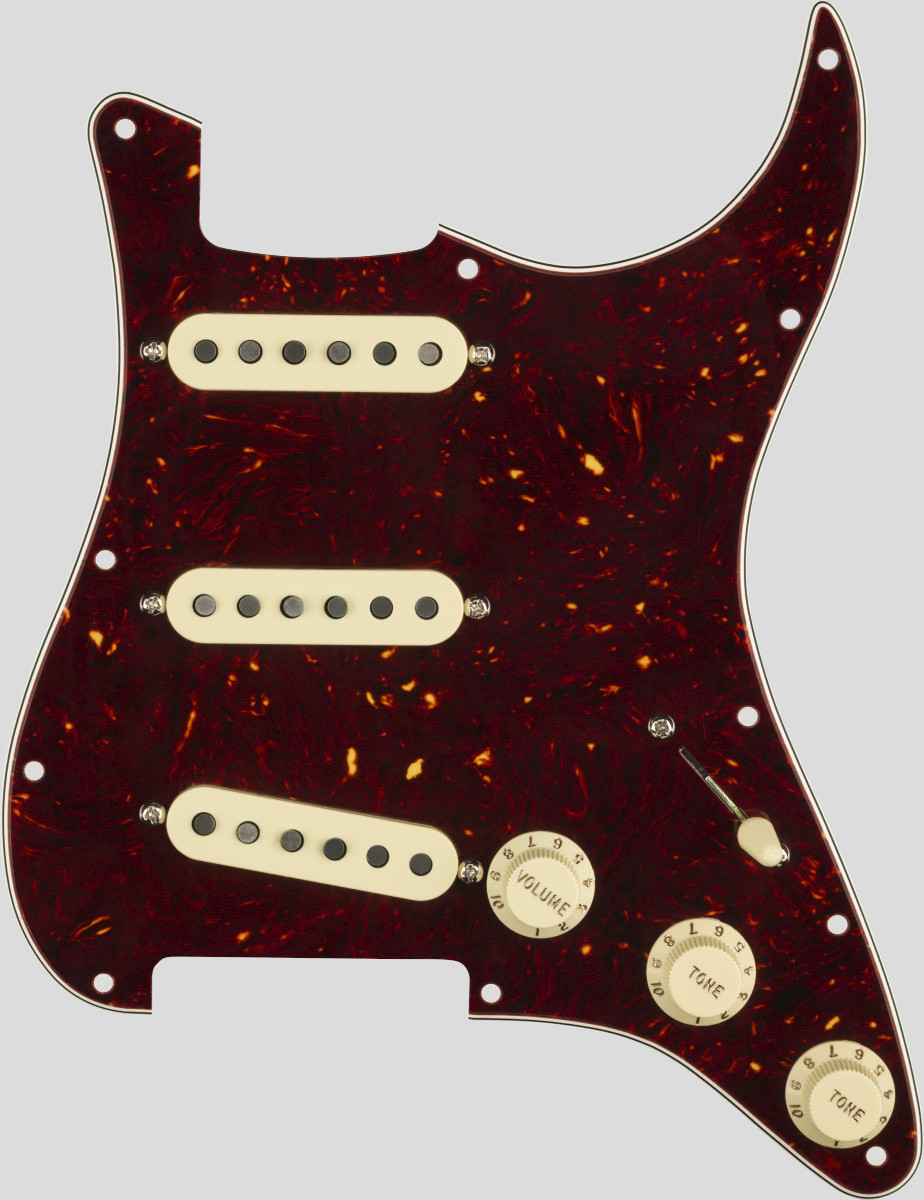 Fender Pre-Wired Tex-Mex Stratocaster Pickup Set Pickguard Tortoise Shell 5