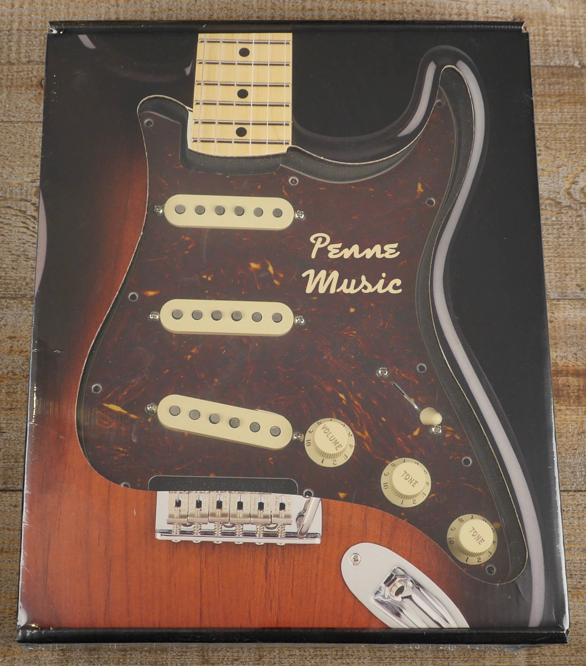 Fender Pre-Wired Vintage Noiseless Stratocaster Pickup Set Pickguard Tortoise Shell 1