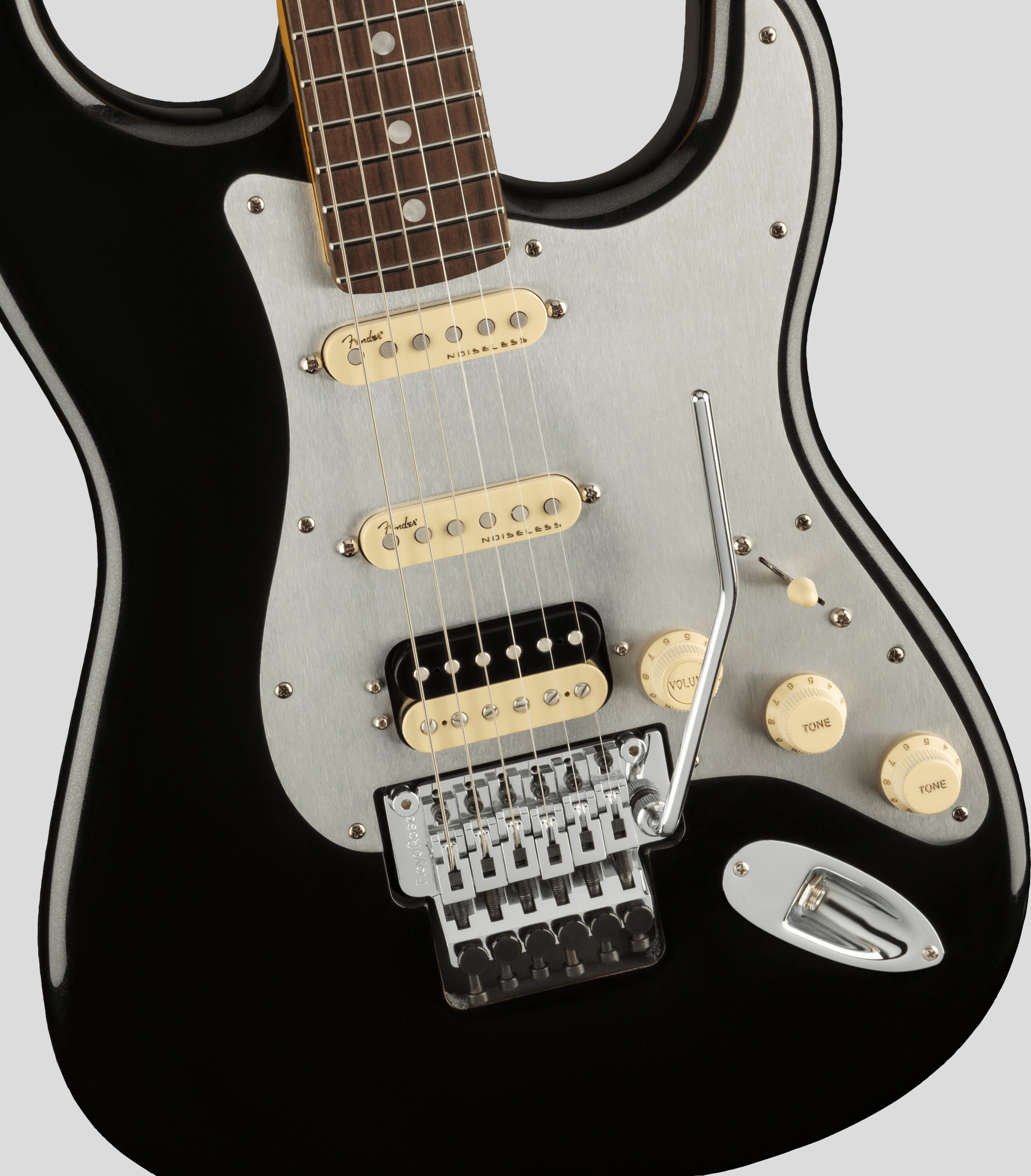 Fender American Ultra Luxe Stratocaster Floyd Rose HSS Mystic Black 4