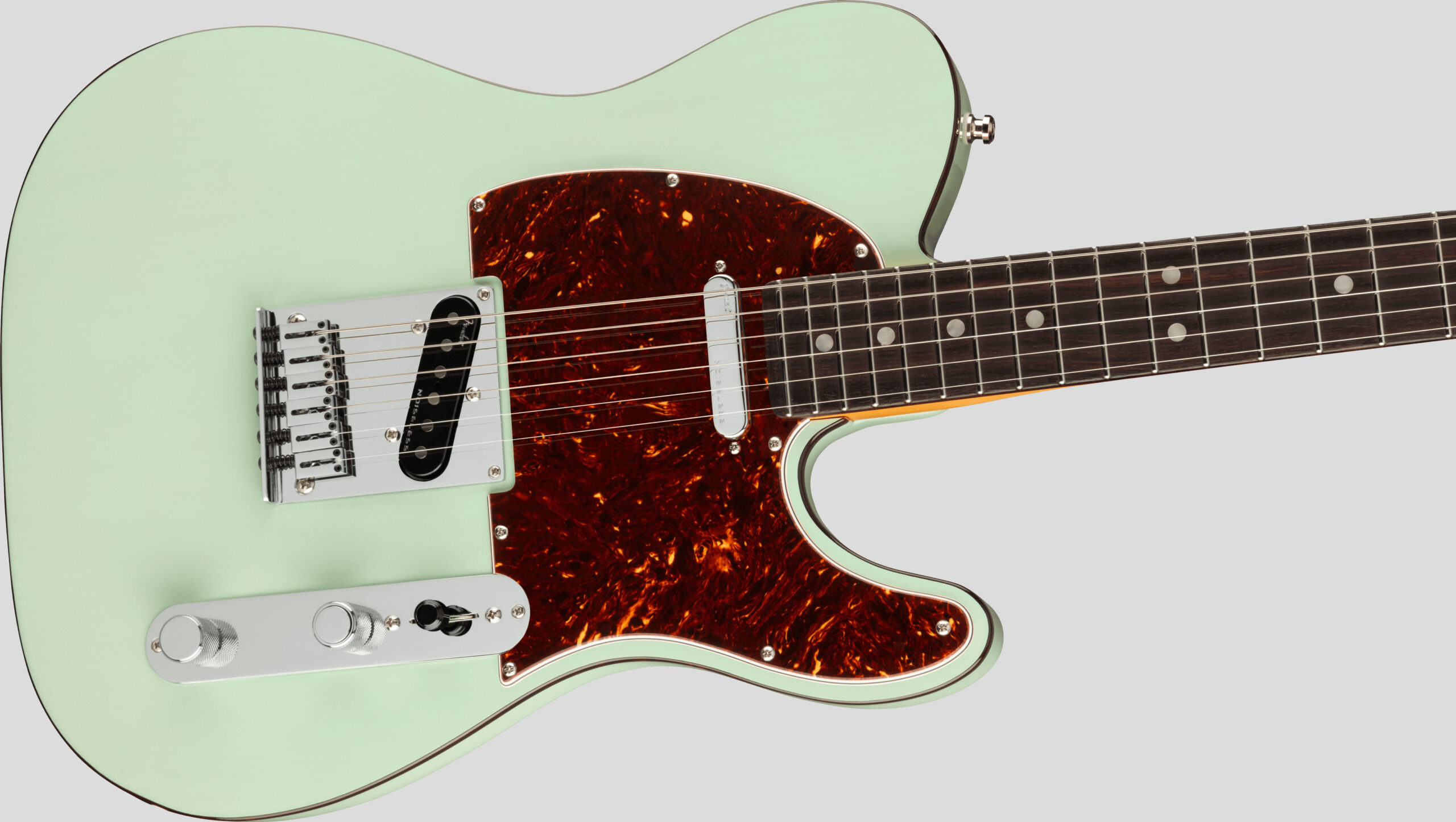 Fender American Ultra Luxe Telecaster Transparent Surf Green 3
