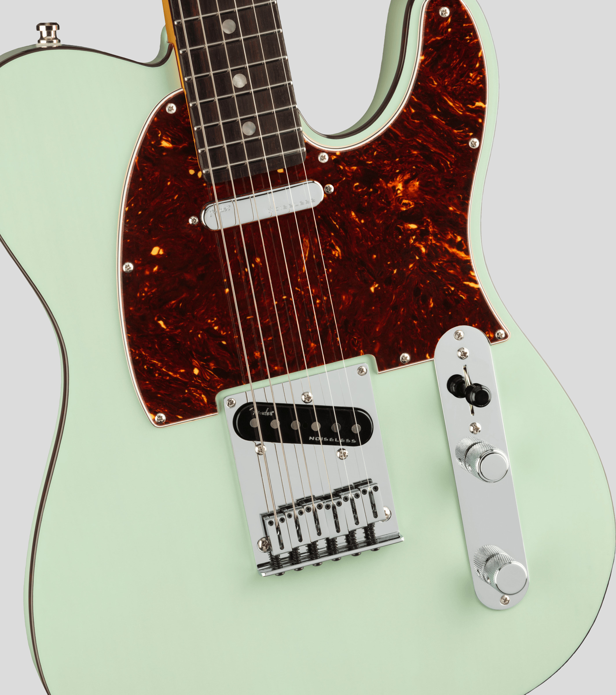 Fender American Ultra Luxe Telecaster Transparent Surf Green 4