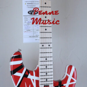 EVH Striped Series Red with Black and White Stripes 1