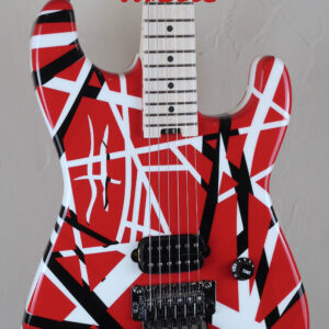 EVH Striped Series Red with Black and White Stripes 3