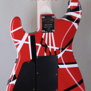 EVH Striped Series Red with Black and White Stripes 4