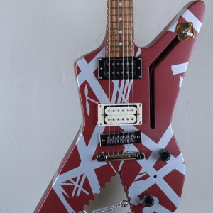 EVH Striped Series Shark Burgundy with Silver Stripes 3