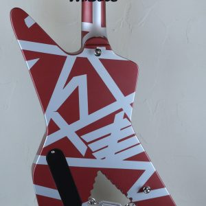 EVH Striped Series Shark Burgundy with Silver Stripes 4