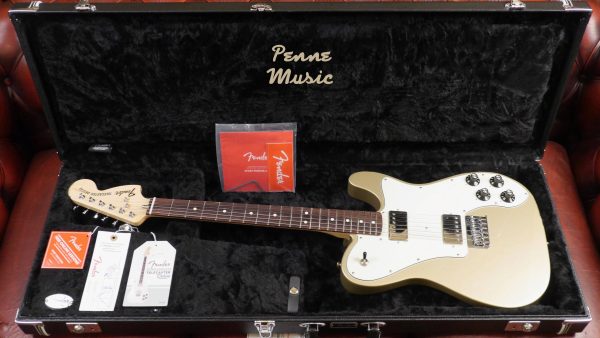 Fender Chris Shiflett Telecaster Deluxe Shoreline Gold 0142400744 inclusa custodia rigida Fender