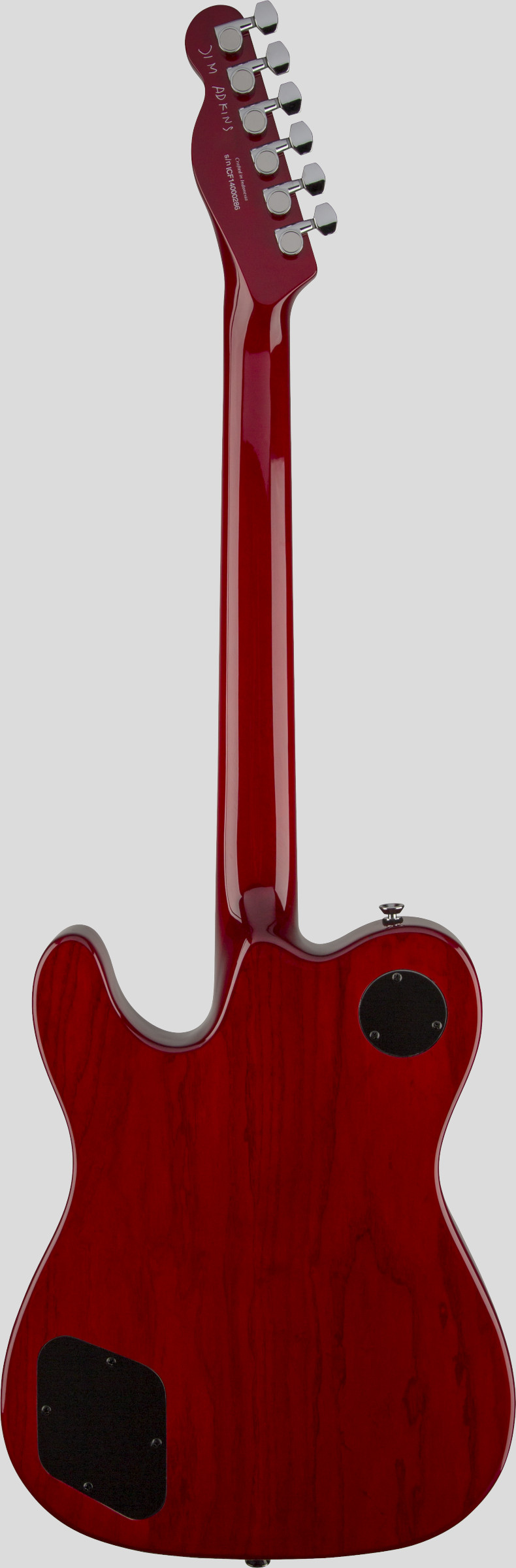 Fender Jim Adkins JA-90 Telecaster Thinline Crimson Red Transparent 2