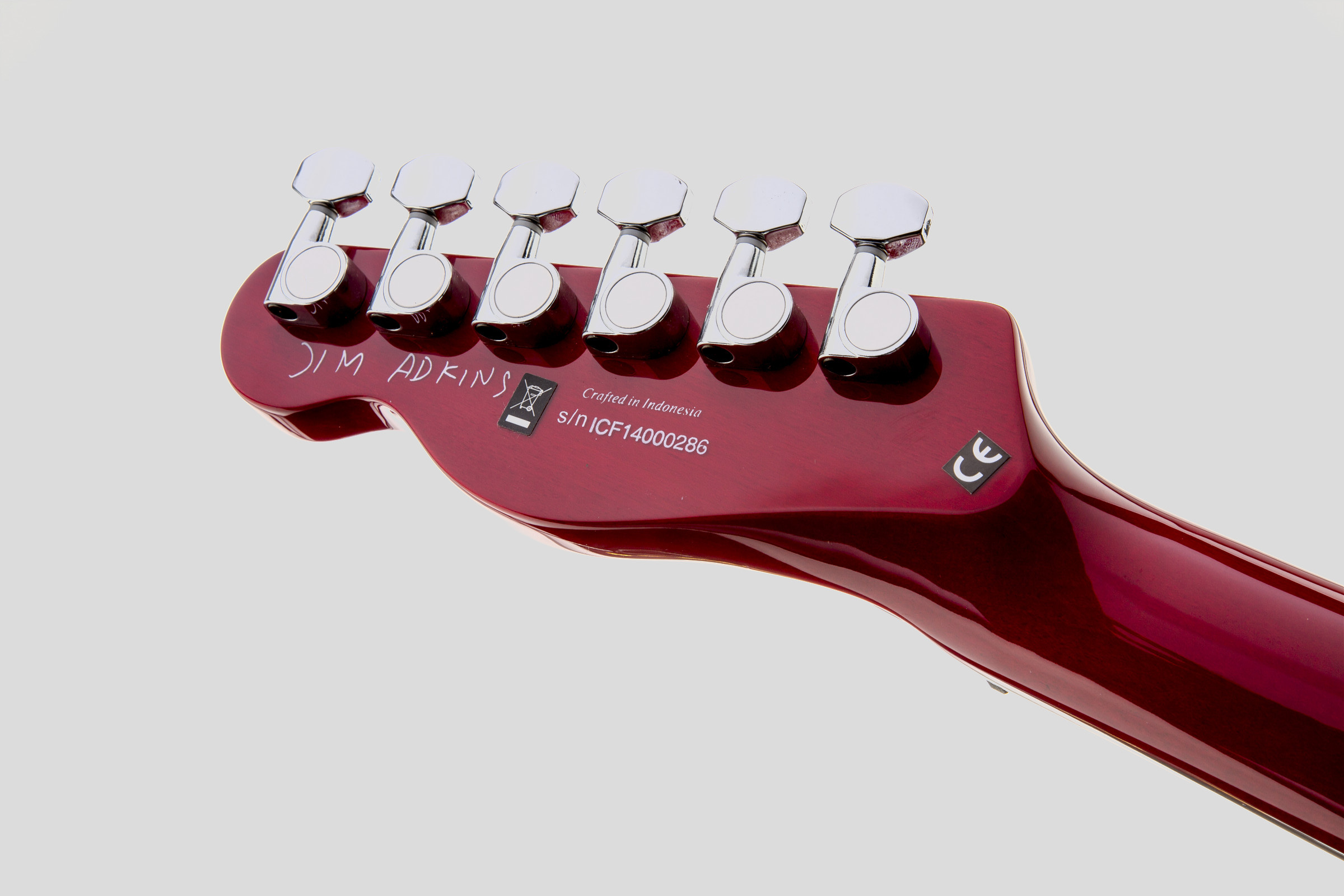 Fender Jim Adkins JA-90 Telecaster Thinline Crimson Red Transparent 6