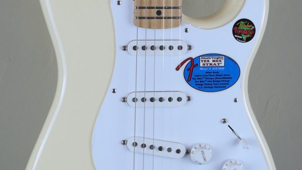 Fender Jimmie Vaughan Tex-Mex Stratocaster Olympic White 0139202305 inclusa custodia Fender