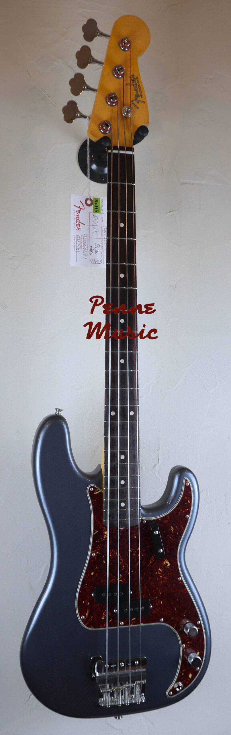 Fender Custom Shop Sean Hurley 1961 Precision Bass Aged Charcoal Frost Closet Classic 2