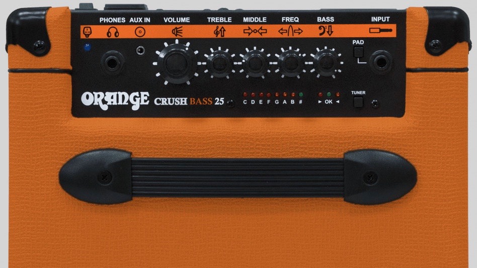 Orange Crush Bass 25 watt 1x8 with Chromatic Tuner