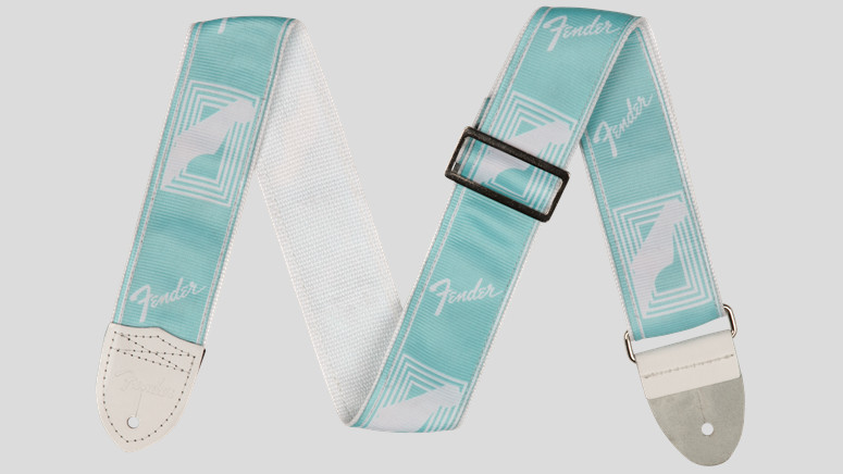 Fender Custom Monogrammed Strap Daphne Blue 2" 0990627004 Made in Usa