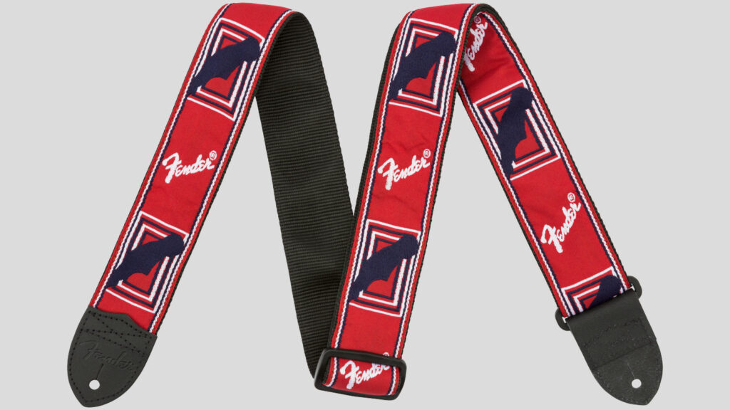 Fender Monogrammed Strap Red/White/Blue 0990682000 Made in Canada