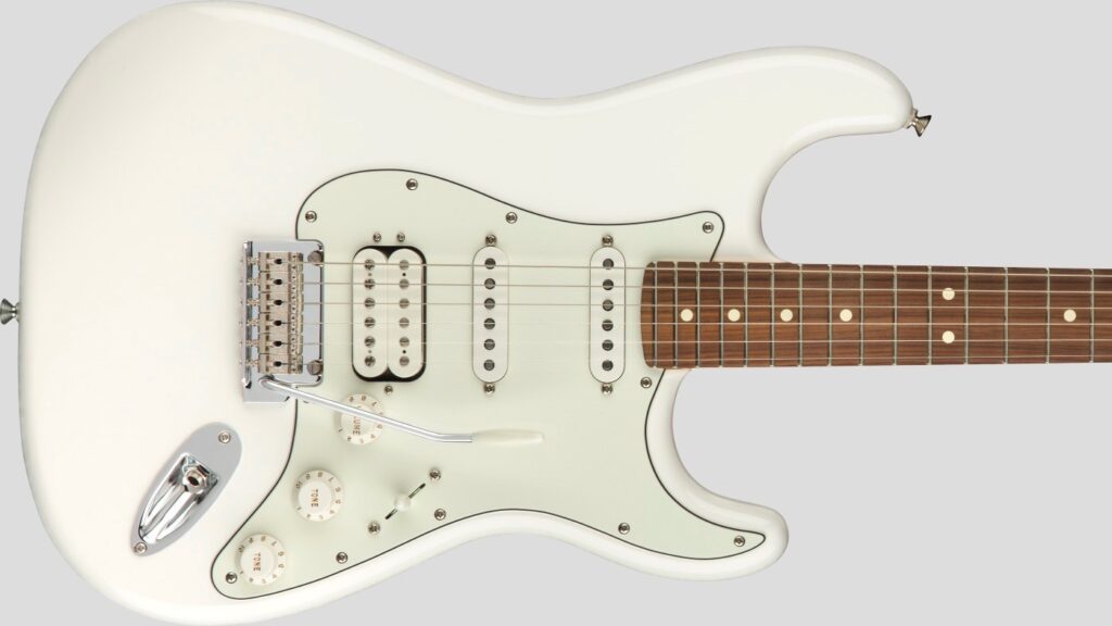 Fender Player Stratocaster HSS Polar White PF 0144523515 Made in Mexico custodia Fender omaggio