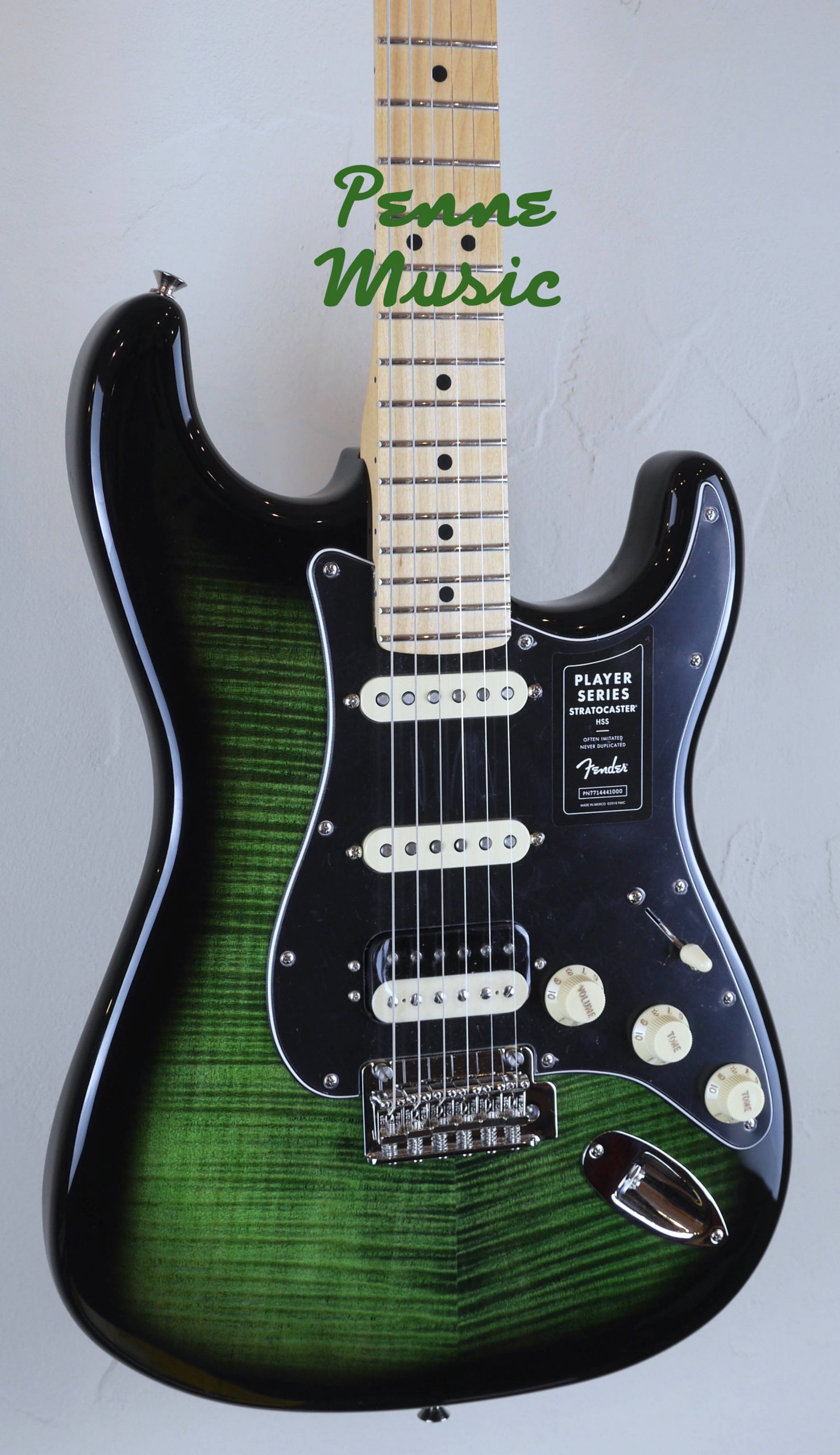 Fender Limited Edition Player Stratocaster HSS Plus Top Green Burst 3