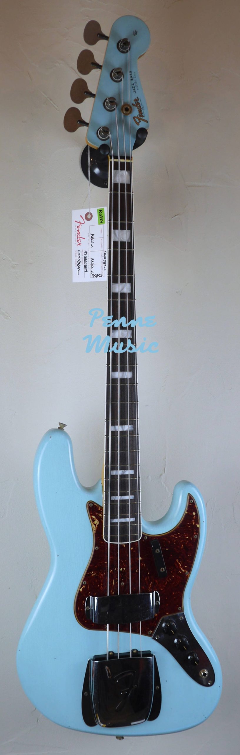 Fender Custom Shop Time Machine 66 Jazz Bass Aged Daphne Blue J.Relic 2