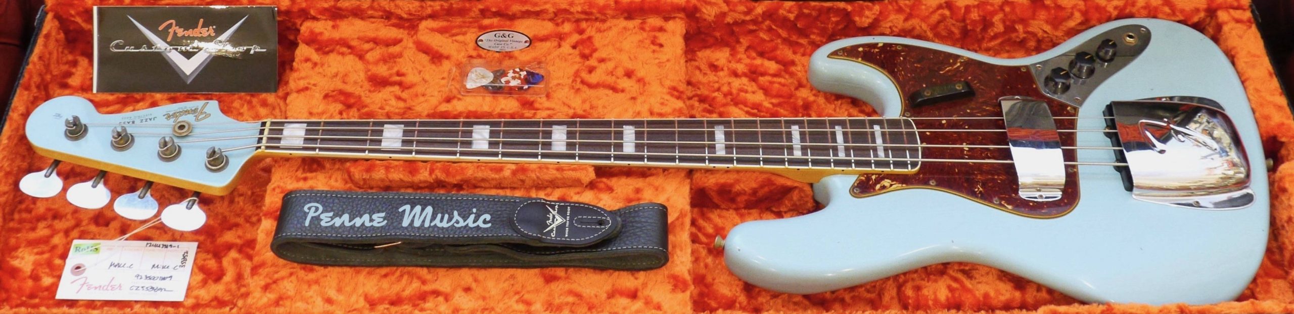 Fender Custom Shop Time Machine 66 Jazz Bass Aged Daphne Blue J.Relic 6