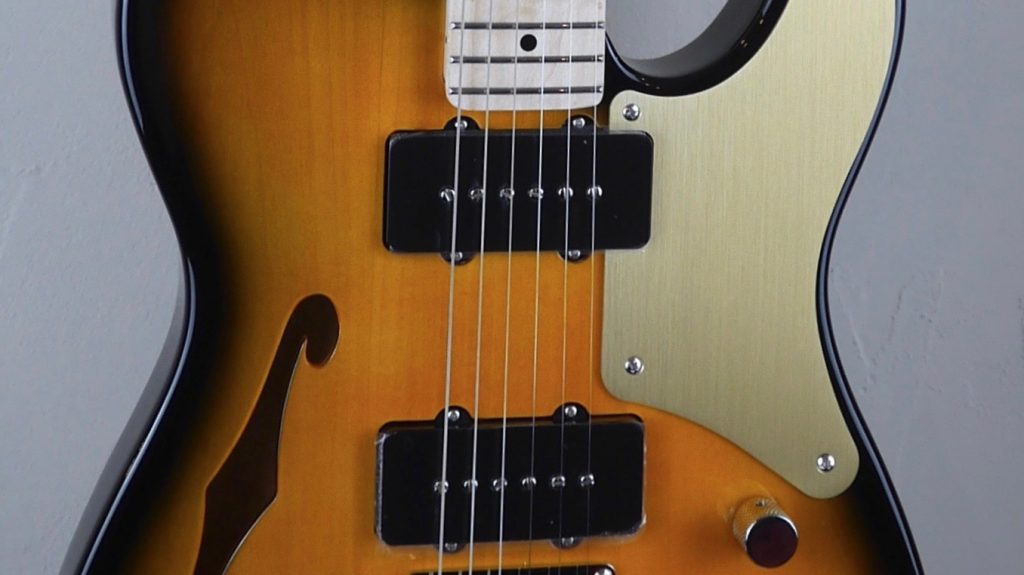 Squier by Fender Cabronita Telecaster Thinline Paranormal 2-Color Sunburst con custodia Fender in omaggio