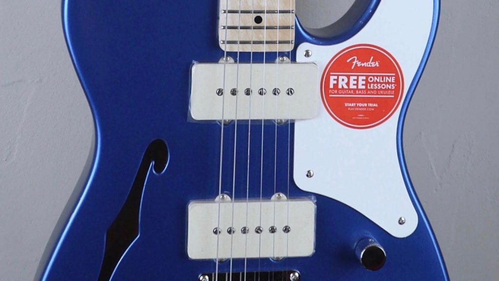 Squier by Fender Cabronita Telecaster Thinline Paranormal Lake Placid Blue con custodia Fender in omaggio