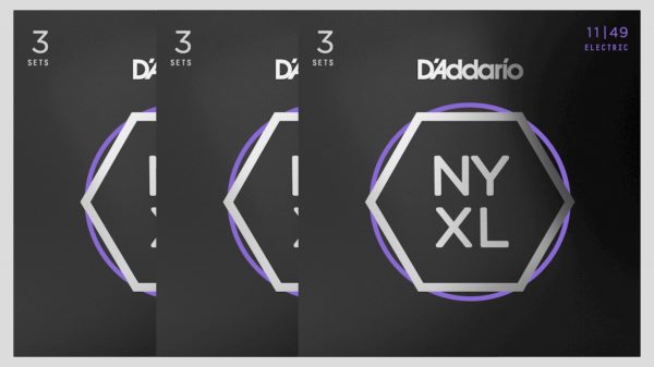 D’Addario NYXL1149-3P (x3) 9 mute di corde per chitarra elettrica 11-49 (11-14-18-28-38-49) Made in Usa