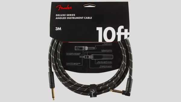 Fender Deluxe Black Tweed Instrument Cable Angle Jack 3 metri 0990820090