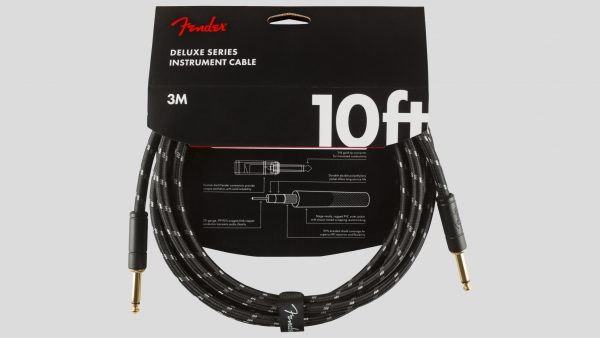 Fender Deluxe Black Tweed Instrument Cable Straight Jack 3 metri 0990820092